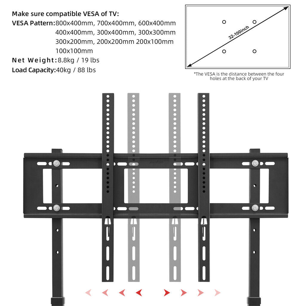 TV Stand Base Mount Bracket Swivel for 32-100 LED LCD - Image 2