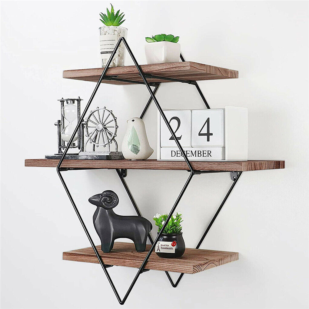 Vintage Rustic Wooden Floating Shelves - Image 5