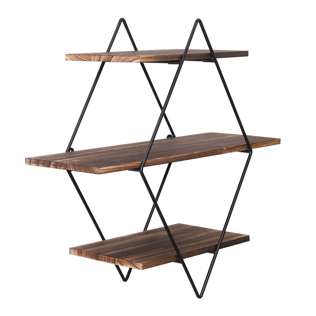 Vintage Rustic Wooden Floating Shelves - Image 6
