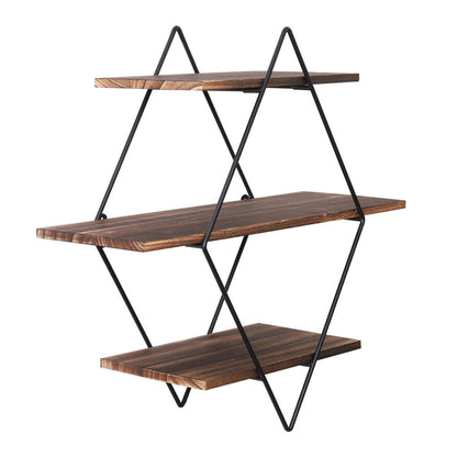 Vintage Rustic Wooden Floating Shelves - Image 6
