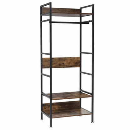 Metal Garment Rack Coat Stand MDF & Iron Organizer - Image 9