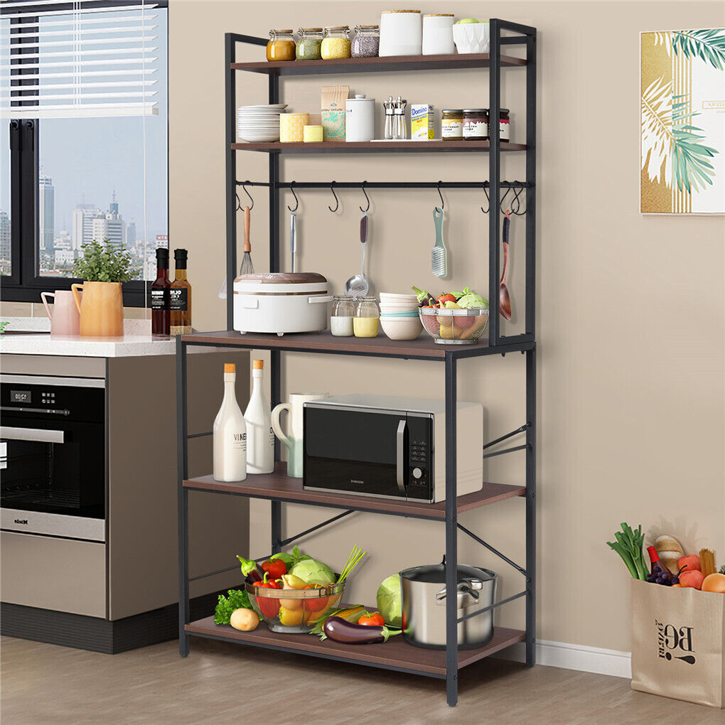 5-Tier Baker's Rack Microwave Stand Storage Shelf 84.5cm - Image 2