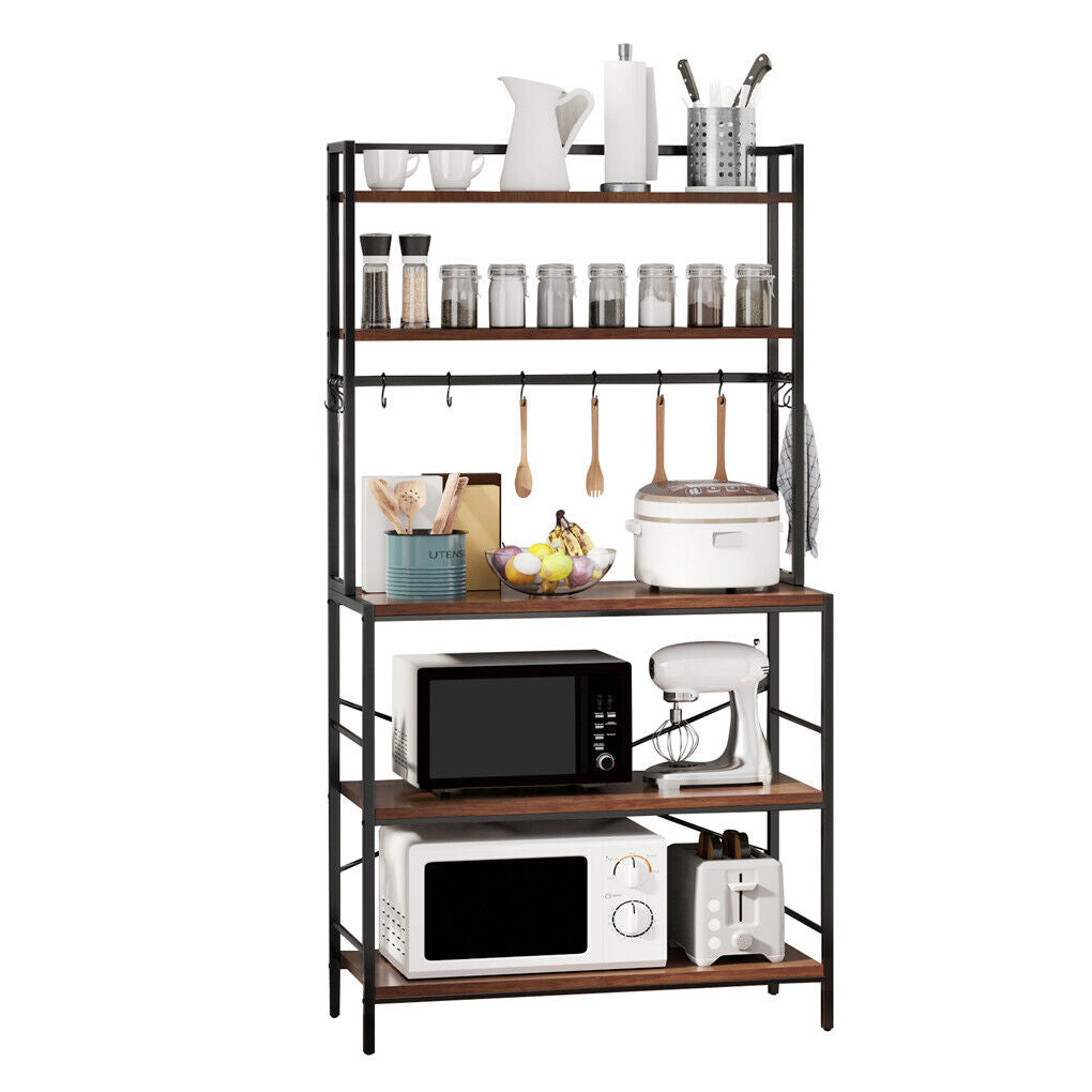 5-Tier Baker's Rack Microwave Stand Storage Shelf 84.5cm - Image 7