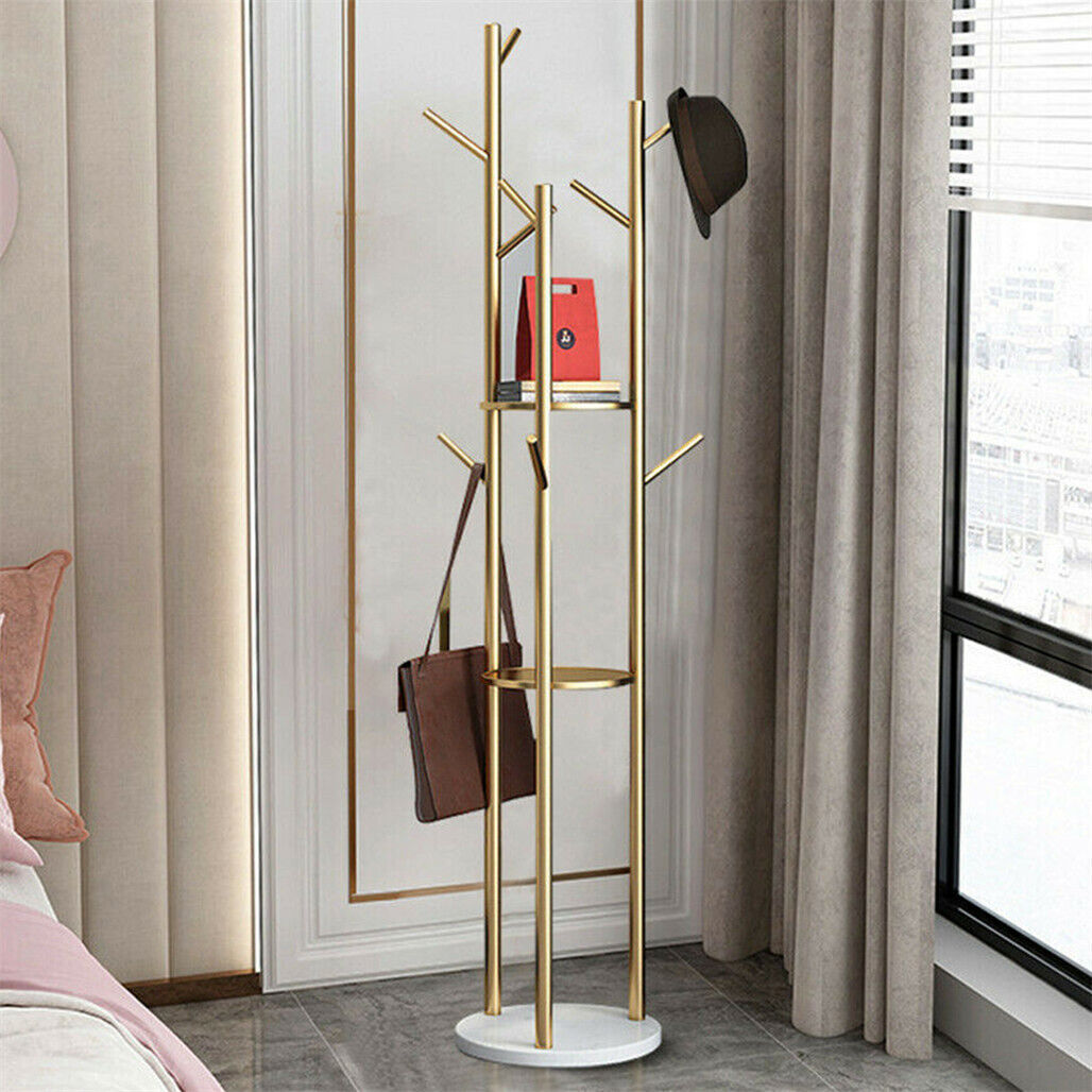 Marble & Metal Coat Rack Stand Heavy Duty - Image 4