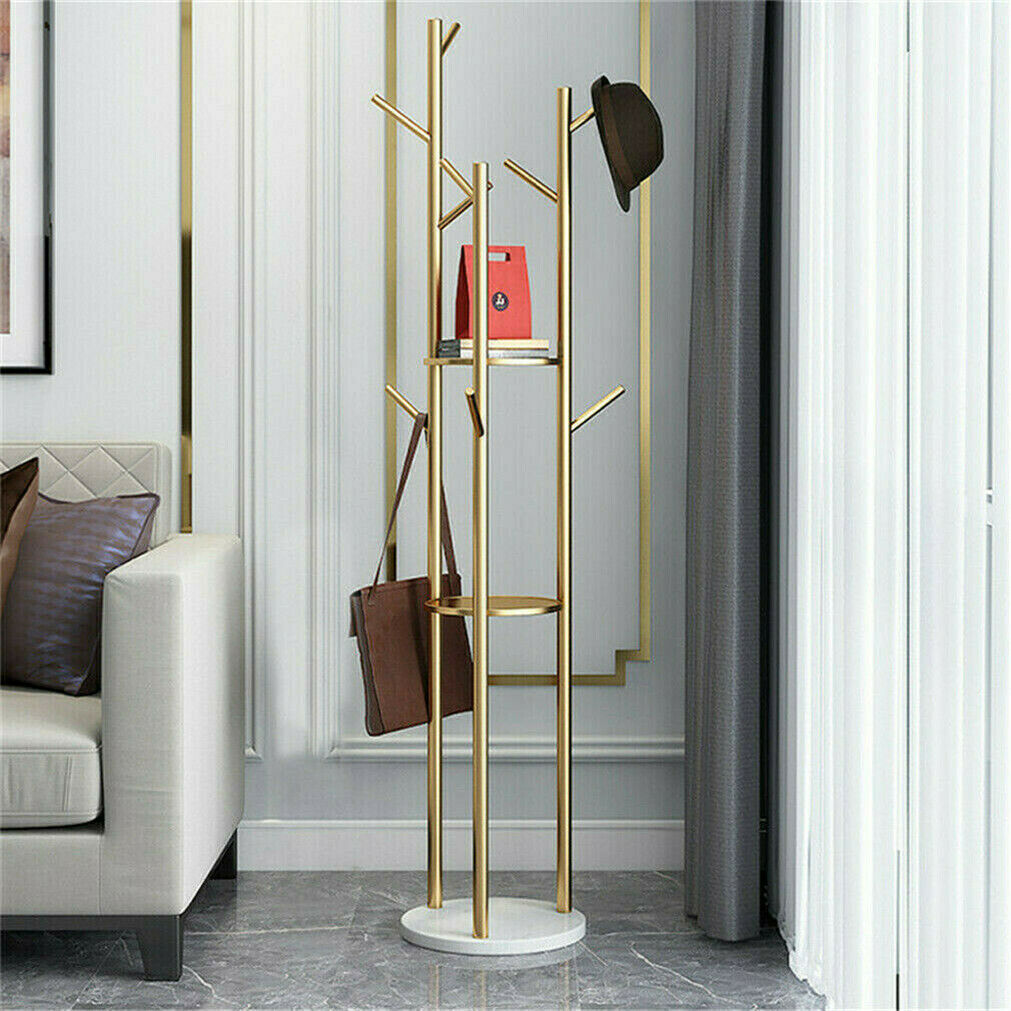 Marble & Metal Coat Rack Stand Heavy Duty - Image 6