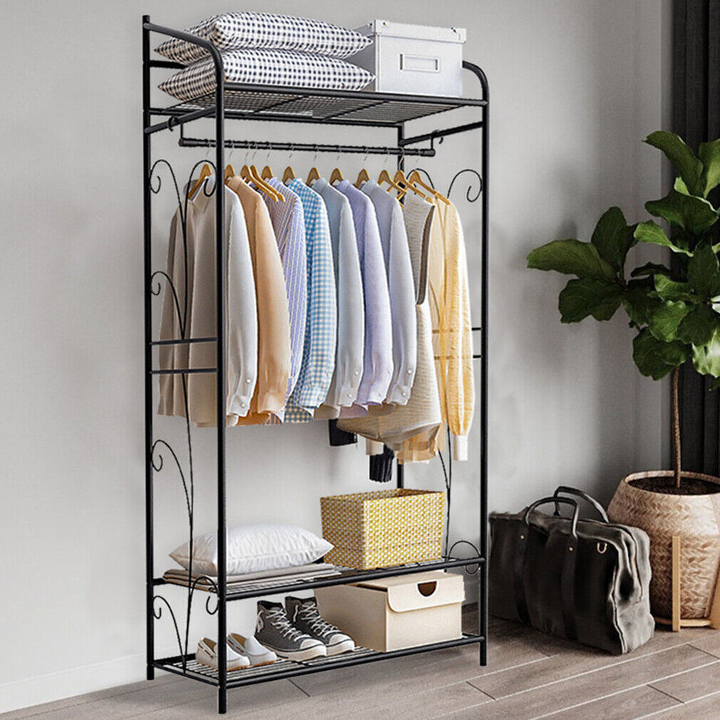 Extra Large Iron Clothes Rack Garment Hanging Stand - Image 4
