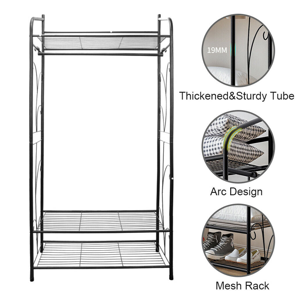 Extra Large Iron Clothes Rack Garment Hanging Stand - Image 9