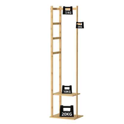 Bamboo Coat & Hat Rack Stand Shoe Shelf Thicken Wooden Hanger - Image 9