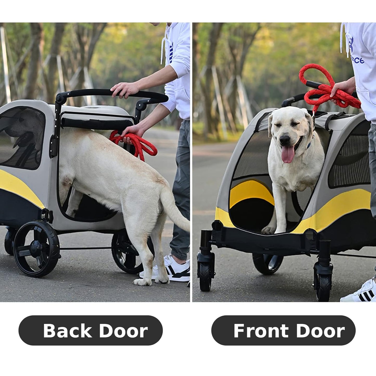 XL Dog Stroller Pet Pushchair Foldable Travel Cart - Image 4