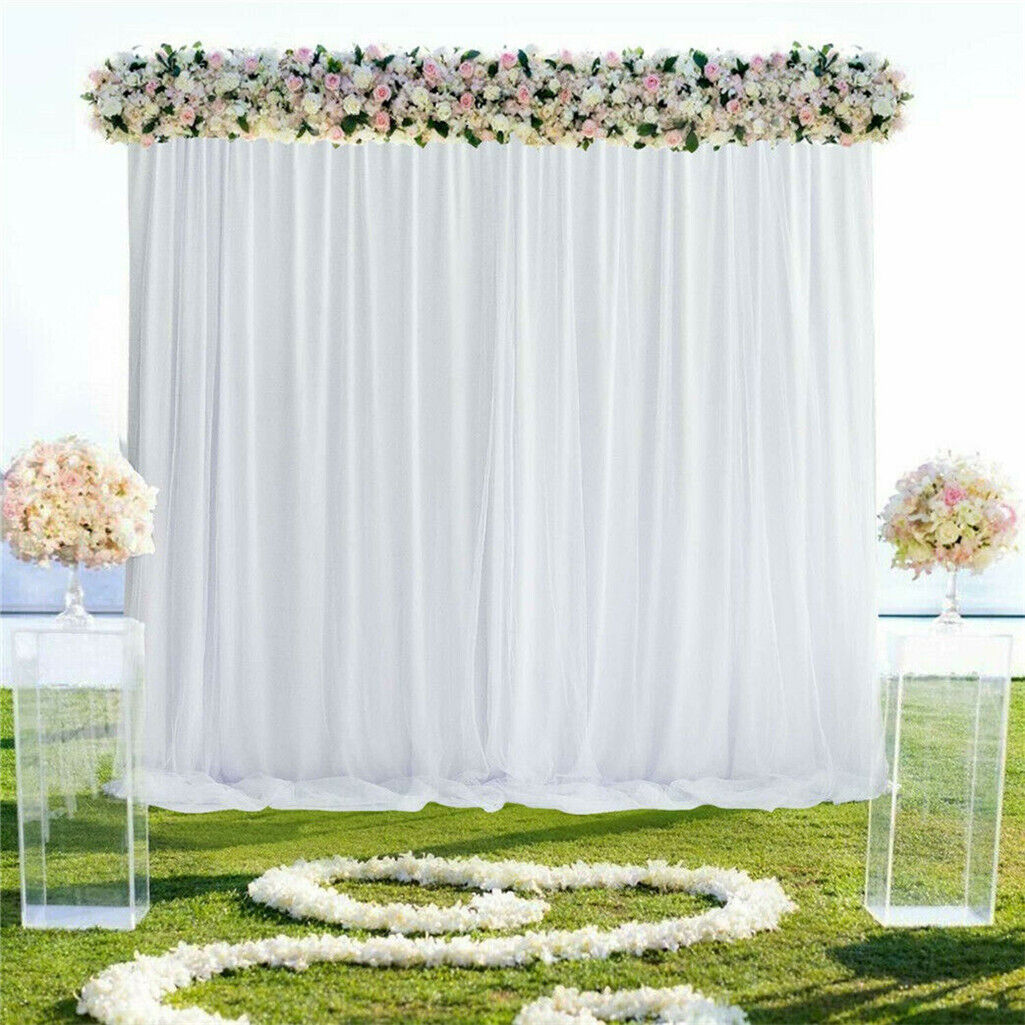 3x3m White Stage Curtain Backdrop - Image 2