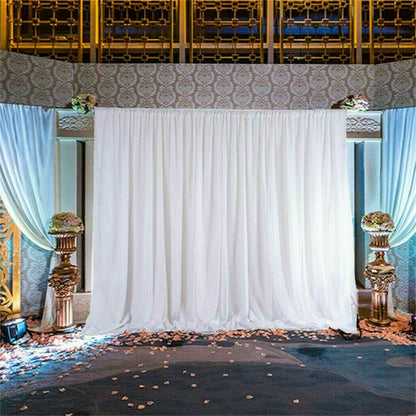 3x3m White Stage Curtain Backdrop - Image 3