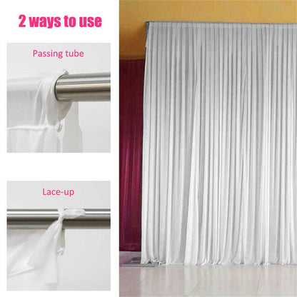 3x3m White Stage Curtain Backdrop - Image 6