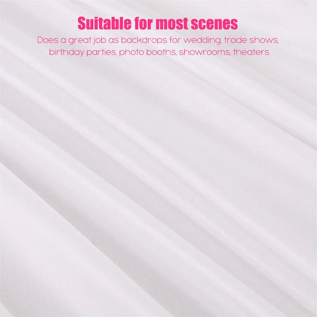 3x3m White Stage Curtain Backdrop - Image 7