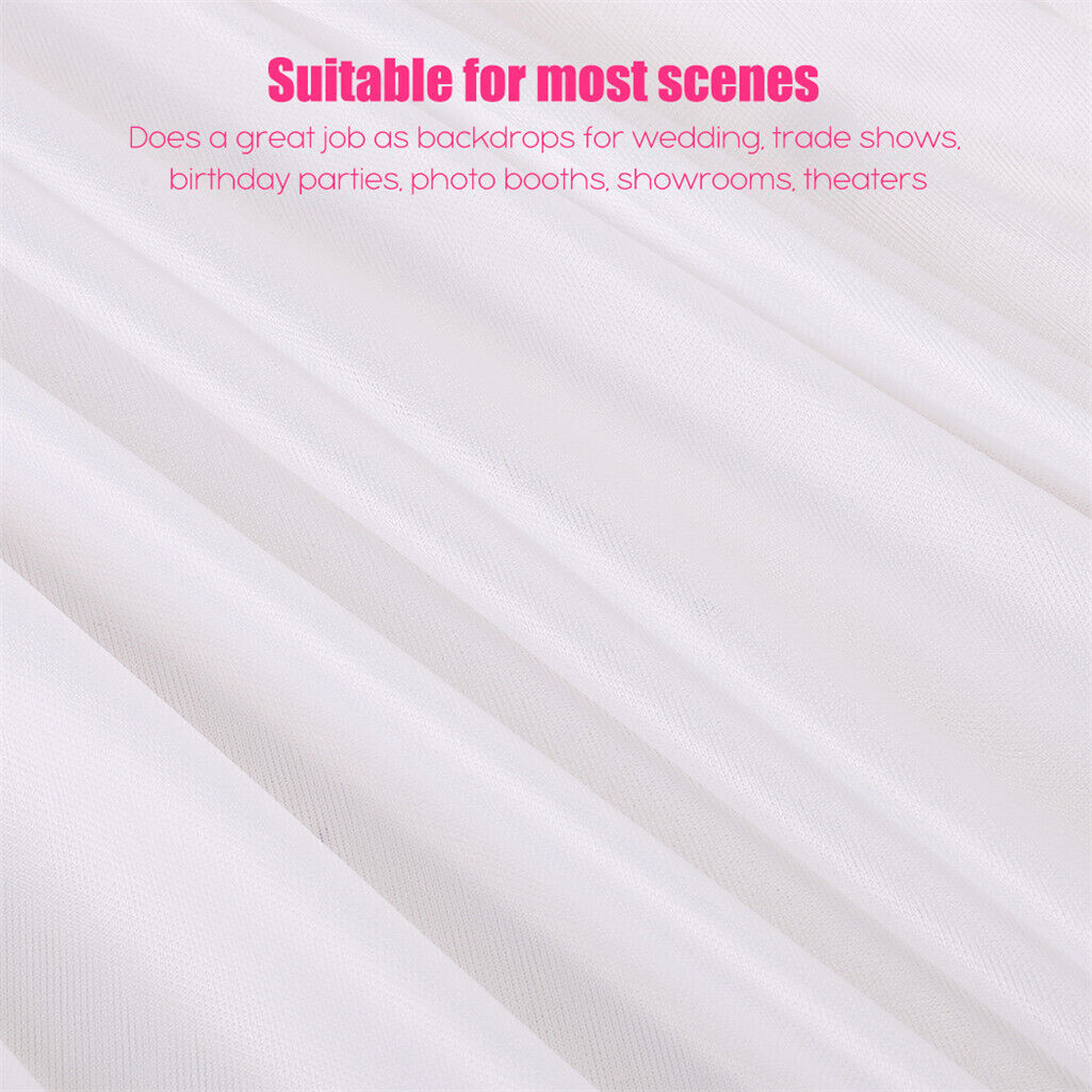 3x6m White Stage Curtain Backdrop - Image 5