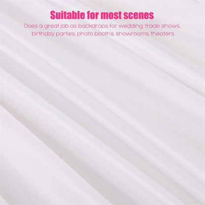 3x6m White Stage Curtain Backdrop - Image 5