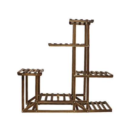 5-Tier Wooden Plant Stand Flower Display Shelf Indoor Outdoor Garden - Image 7