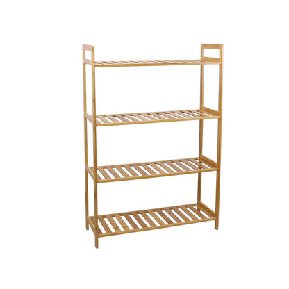 Bamboo 4 Tier Shelving Unit Kitchen Bedroom Bookshelf - Image 8
