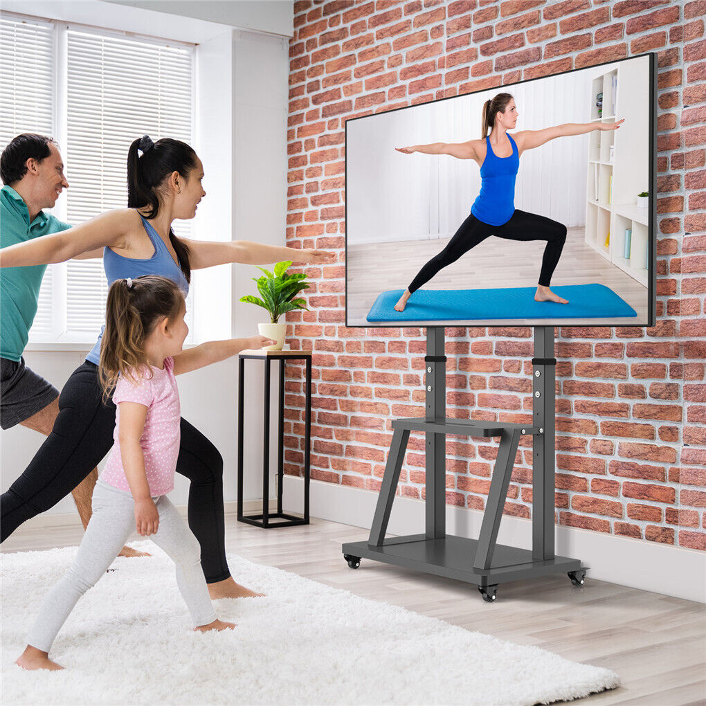 32-100 Heavy Duty TV Wall Mount with Shelf & Wheels - Image 2