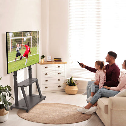 32-100 Heavy Duty TV Wall Mount with Shelf & Wheels - Image 4