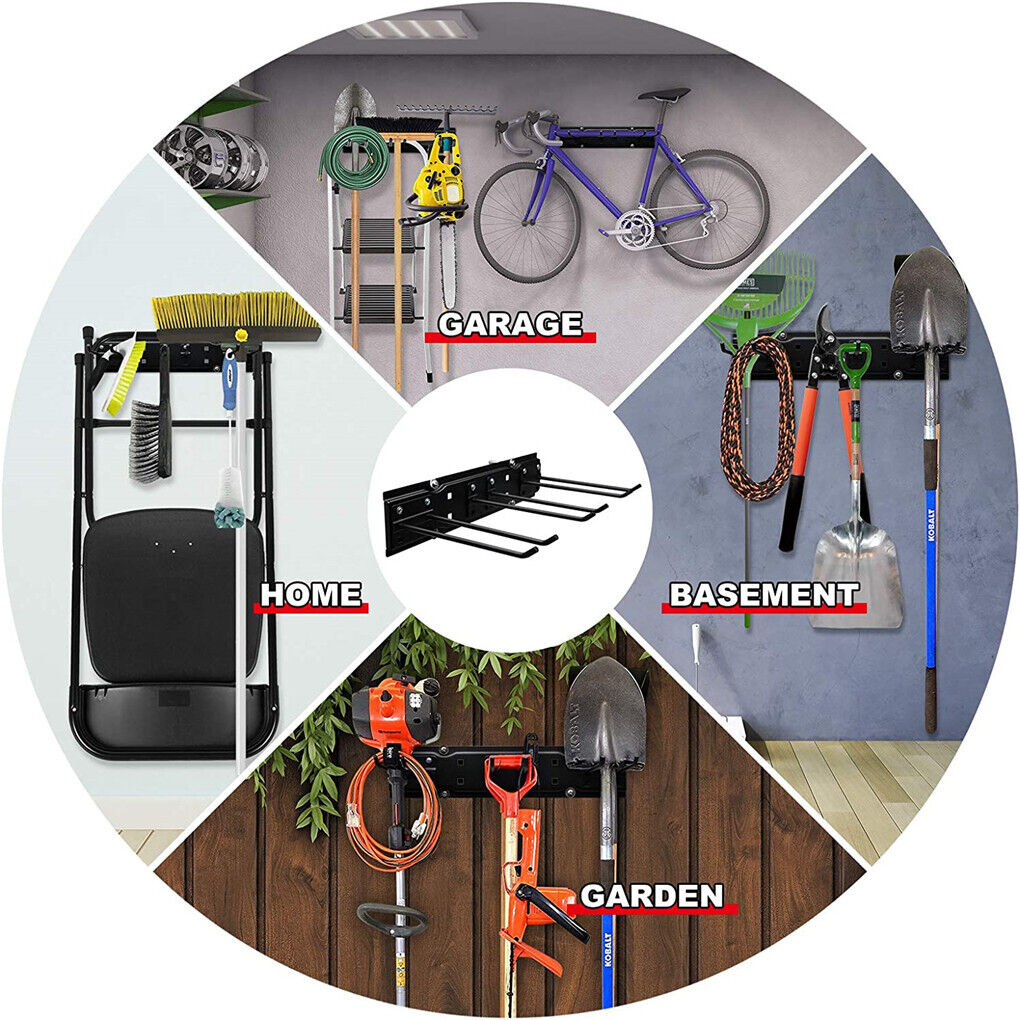 Wall Mounted Tool Rack Heavy Duty Garage Organizer - Image 4