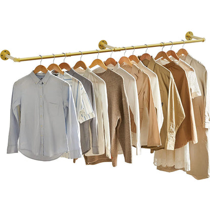 Vintage Iron Clothes Rail Gold Wall Mounted Garment Rack - Image 2