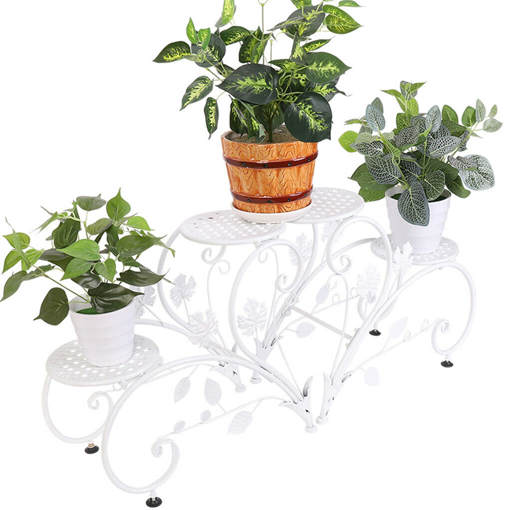 Set of 2 Plant Stand Wedding Garden Flower Shelf Rack - Image 3