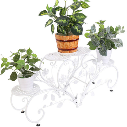 Set of 2 Plant Stand Wedding Garden Flower Shelf Rack - Image 3