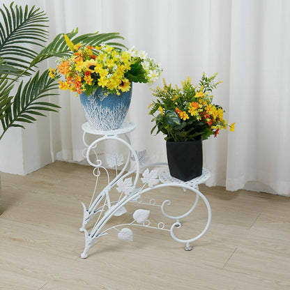 Set of 2 Plant Stand Wedding Garden Flower Shelf Rack - Image 5