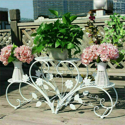 Set of 2 Plant Stand Wedding Garden Flower Shelf Rack - Image 7