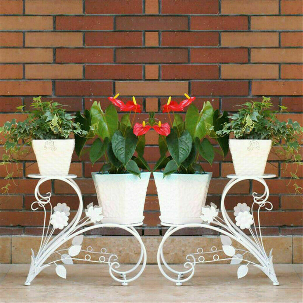Set of 2 Plant Stand Wedding Garden Flower Shelf Rack - Image 8
