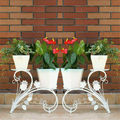 Set of 2 Plant Stand Wedding Garden Flower Shelf Rack - Image 8