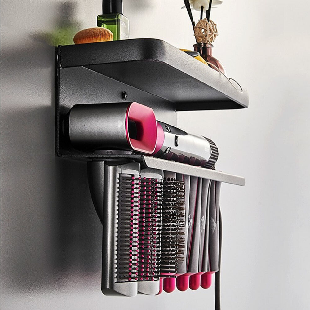 Black Space Aluminum Wall Mount Holder for Dyson Airwrap - Image 3