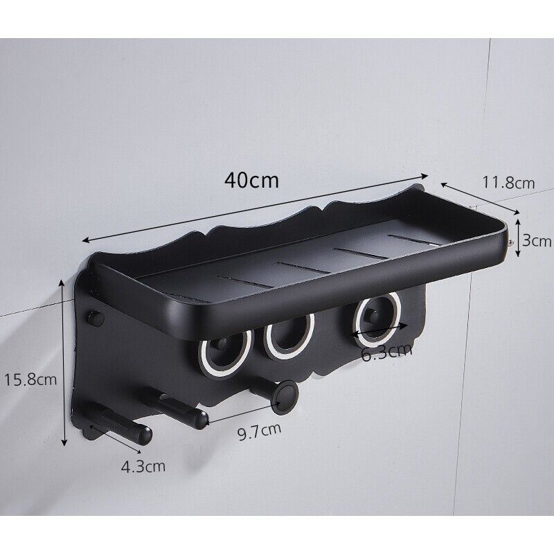 Magnetic Wall Mount Hair Dryer Holder for Dyson - Black Metal - Image 2