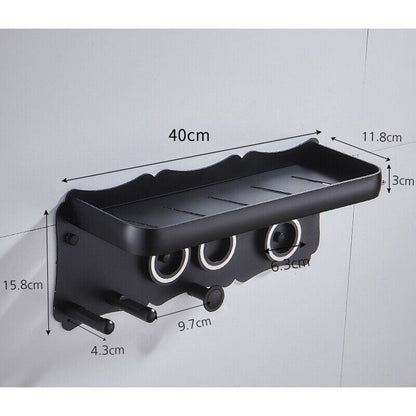 Magnetic Wall Mount Hair Dryer Holder for Dyson - Black Metal - Image 2