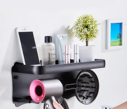 Magnetic Wall Mount Hair Dryer Holder for Dyson - Black Metal - Image 4