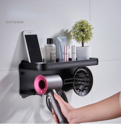 Magnetic Wall Mount Hair Dryer Holder for Dyson - Black Metal - Image 5