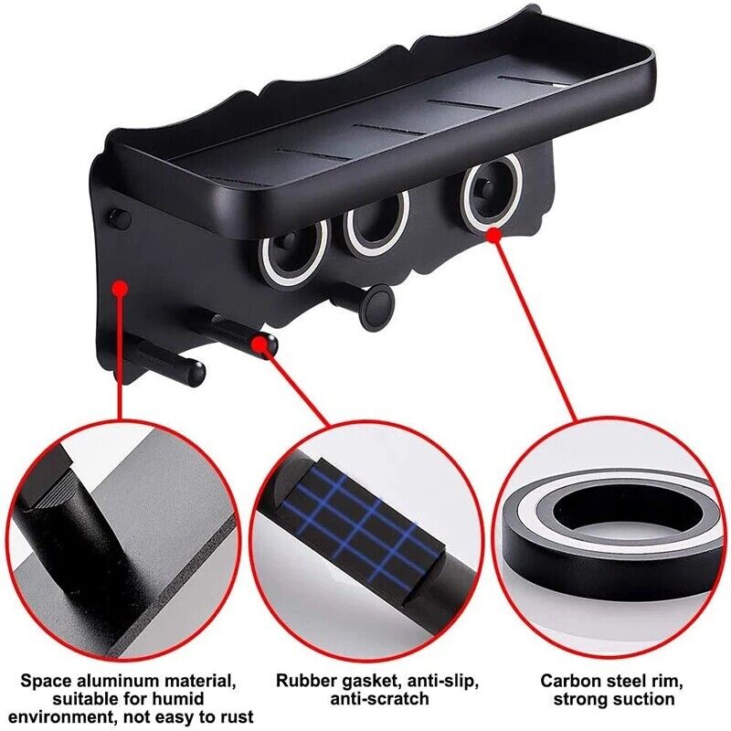 Magnetic Wall Mount Hair Dryer Holder for Dyson - Black Metal - Image 7