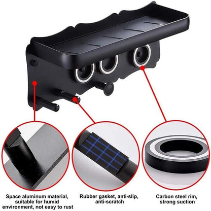 Magnetic Wall Mount Hair Dryer Holder for Dyson - Black Metal - Image 7