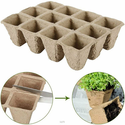 10pcs Biodegradable Seedling Trays 12-Hole Garden Starter - Image 5