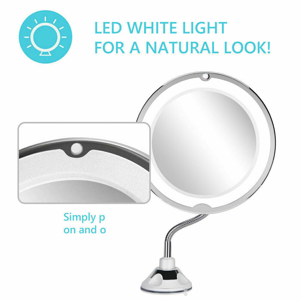 10X LED Magnifying Makeup Mirror 360° Rotation - Image 3