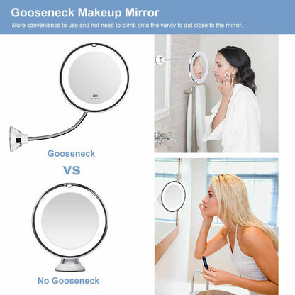10X LED Magnifying Makeup Mirror 360° Rotation - Image 4