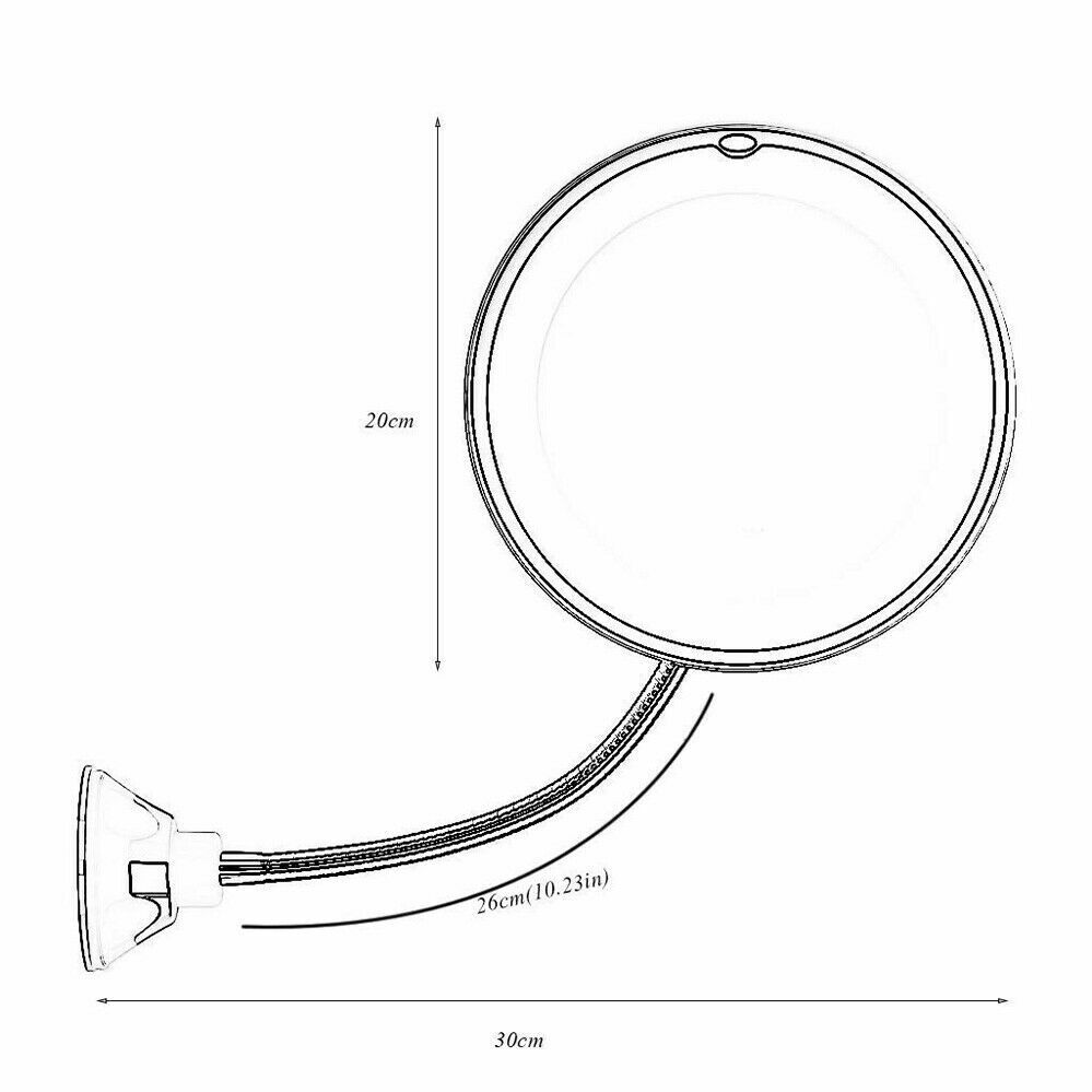 10X LED Magnifying Makeup Mirror 360° Rotation - Image 8