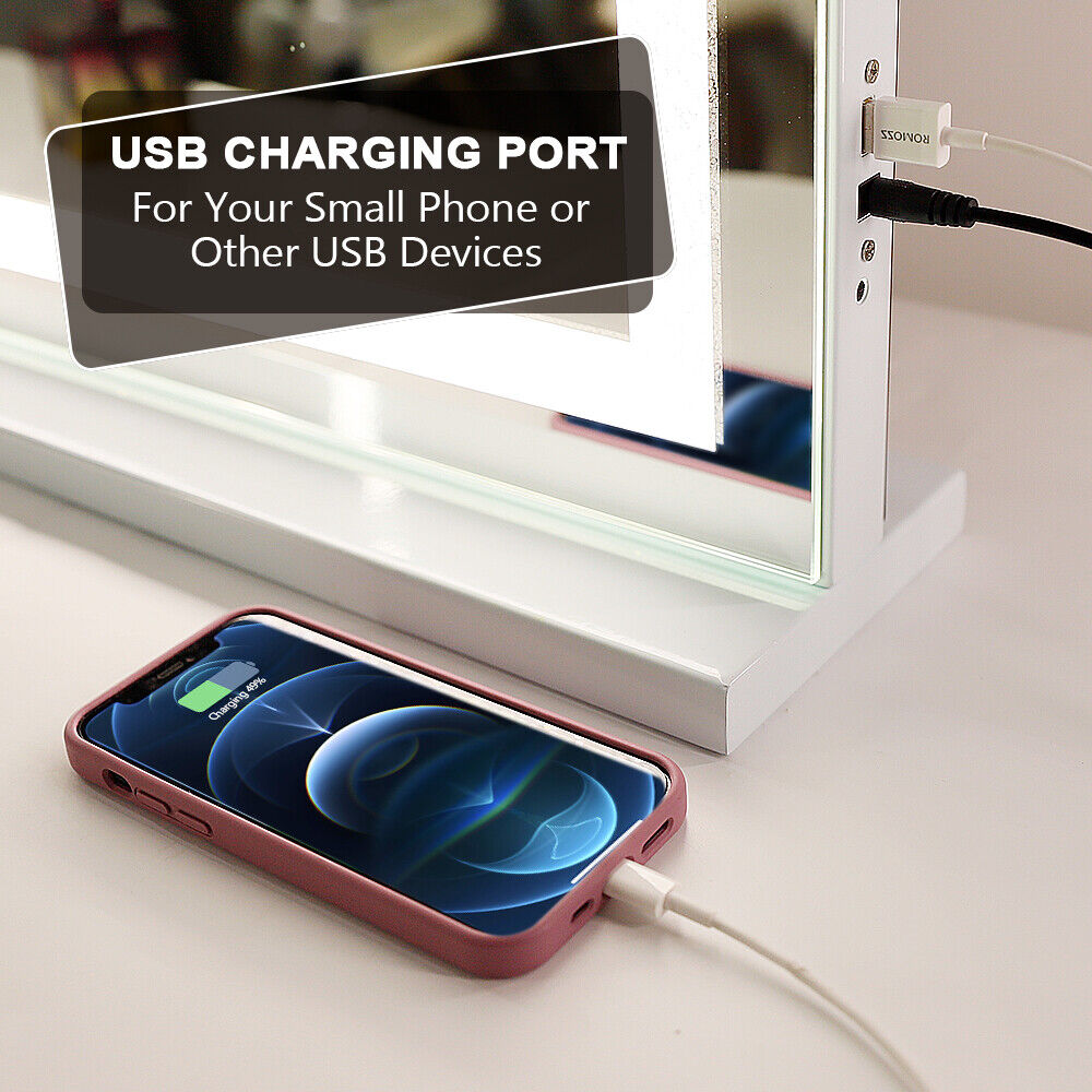 LED Makeup Mirror Bluetooth Touch Sensor Hollywood Vanity - Image 3