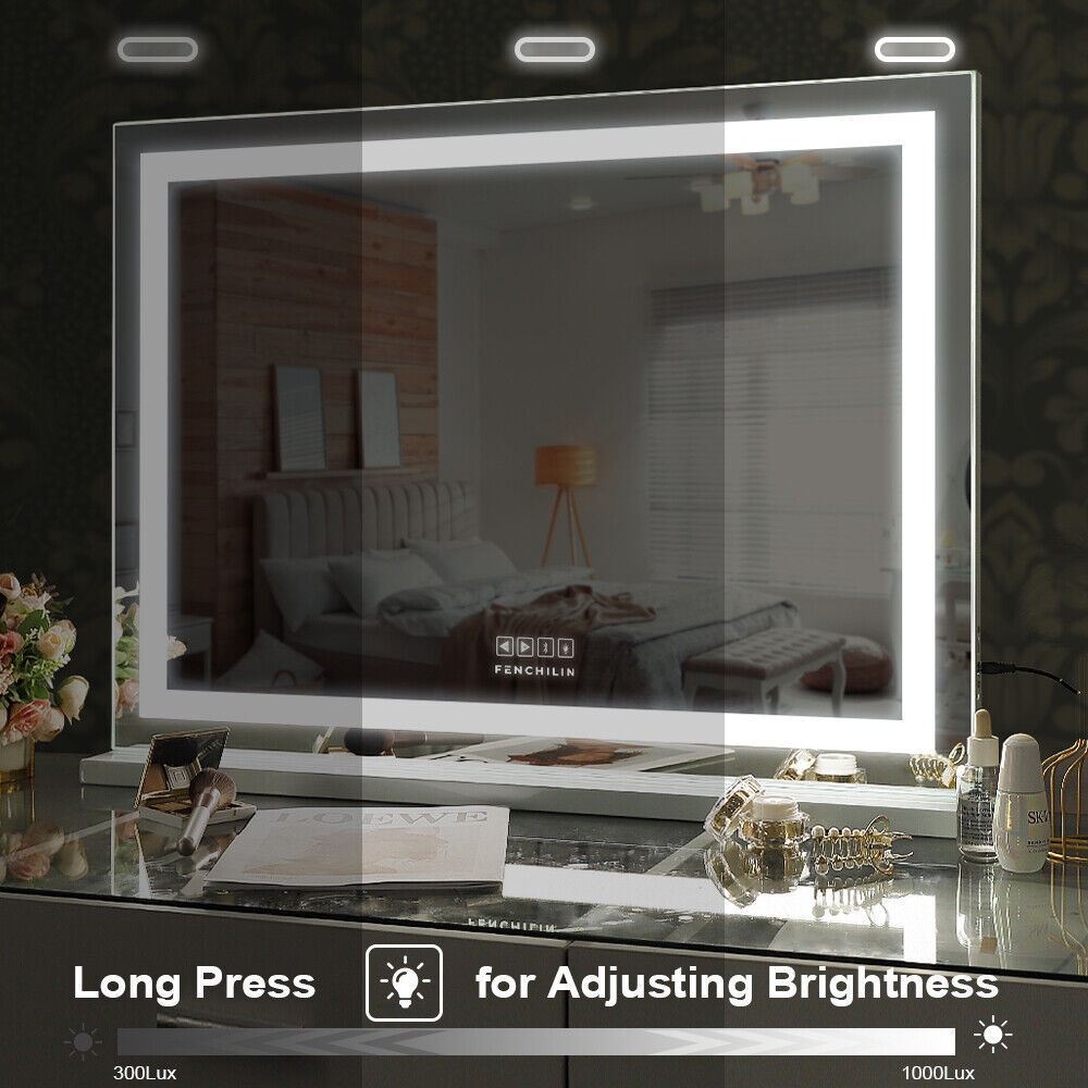 LED Makeup Mirror Bluetooth Touch Sensor Hollywood Vanity - Image 4
