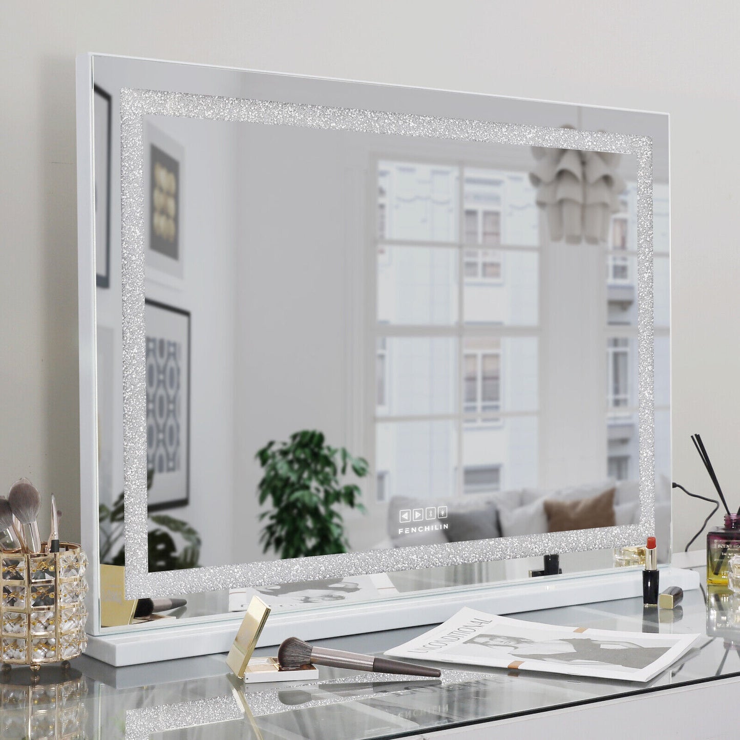 LED Makeup Mirror Bluetooth Touch Sensor Hollywood Vanity - Image 8
