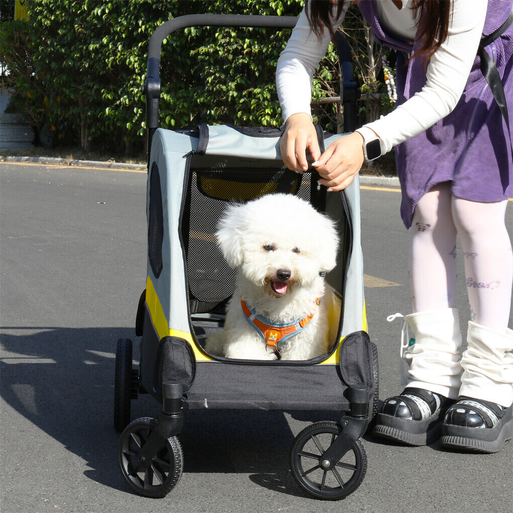 Dog Stroller Foldable Pet Travel Cart M Size - Image 2