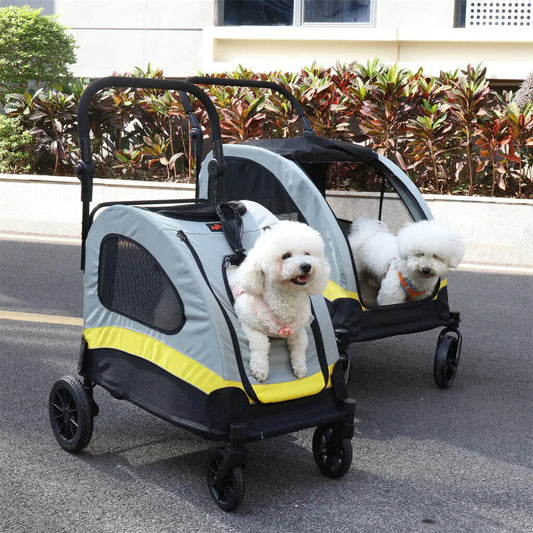 Dog Stroller Foldable Pet Travel Cart M Size - Image 3