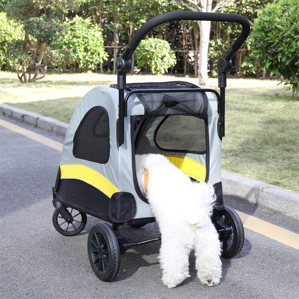 Dog Stroller Foldable Pet Travel Cart M Size - Image 4