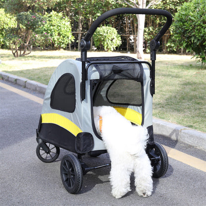 Dog Stroller Foldable Pet Travel Cart M Size - Image 4
