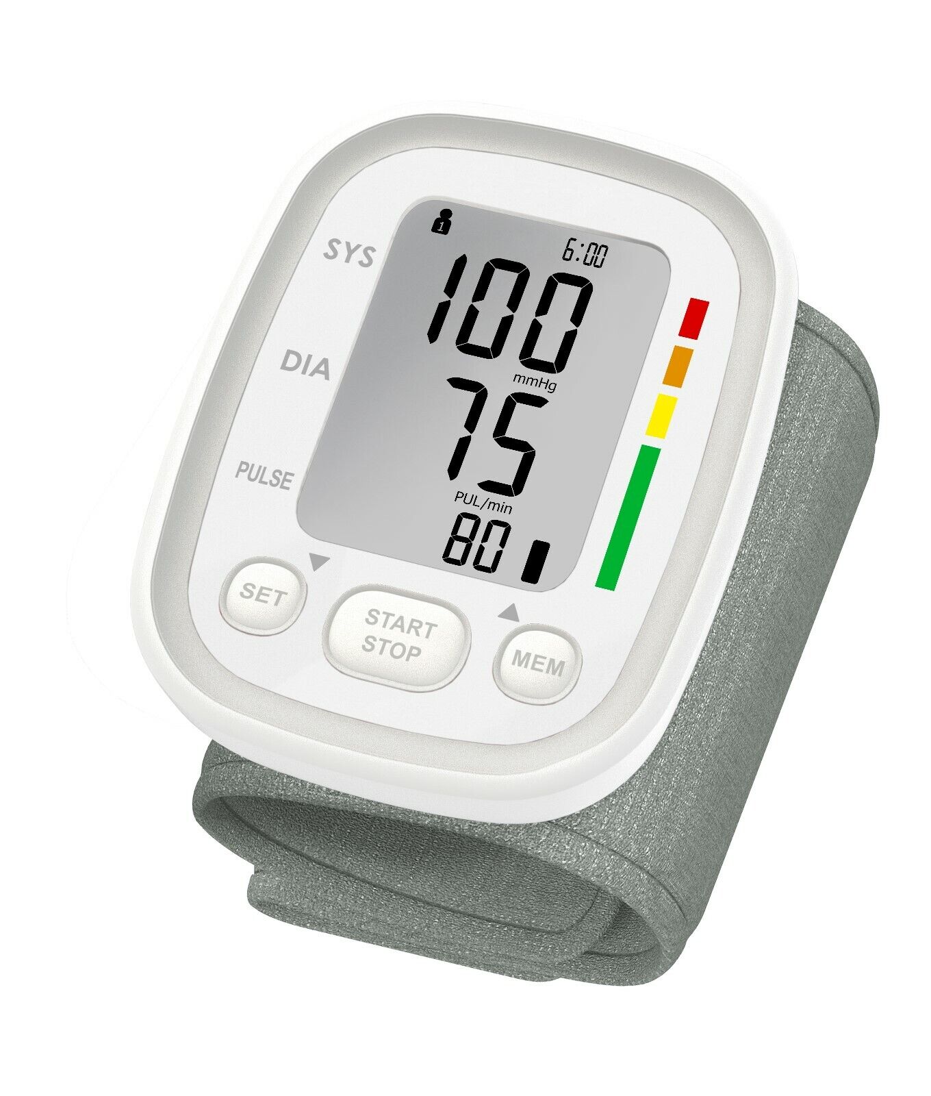 Automatic Digital Wrist Blood Pressure Monitor White - Image 2